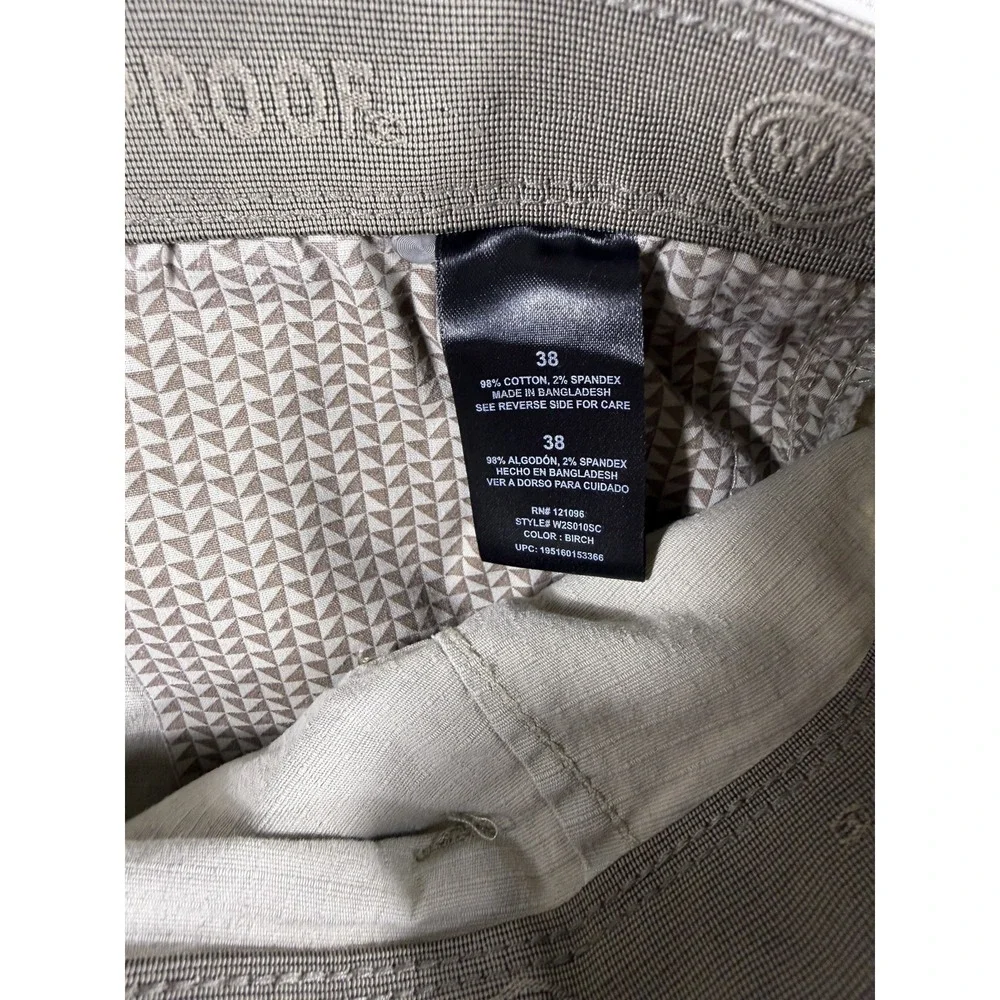 Weatherproof Men's Beige Cotton Casual Shorts Flat Front 11